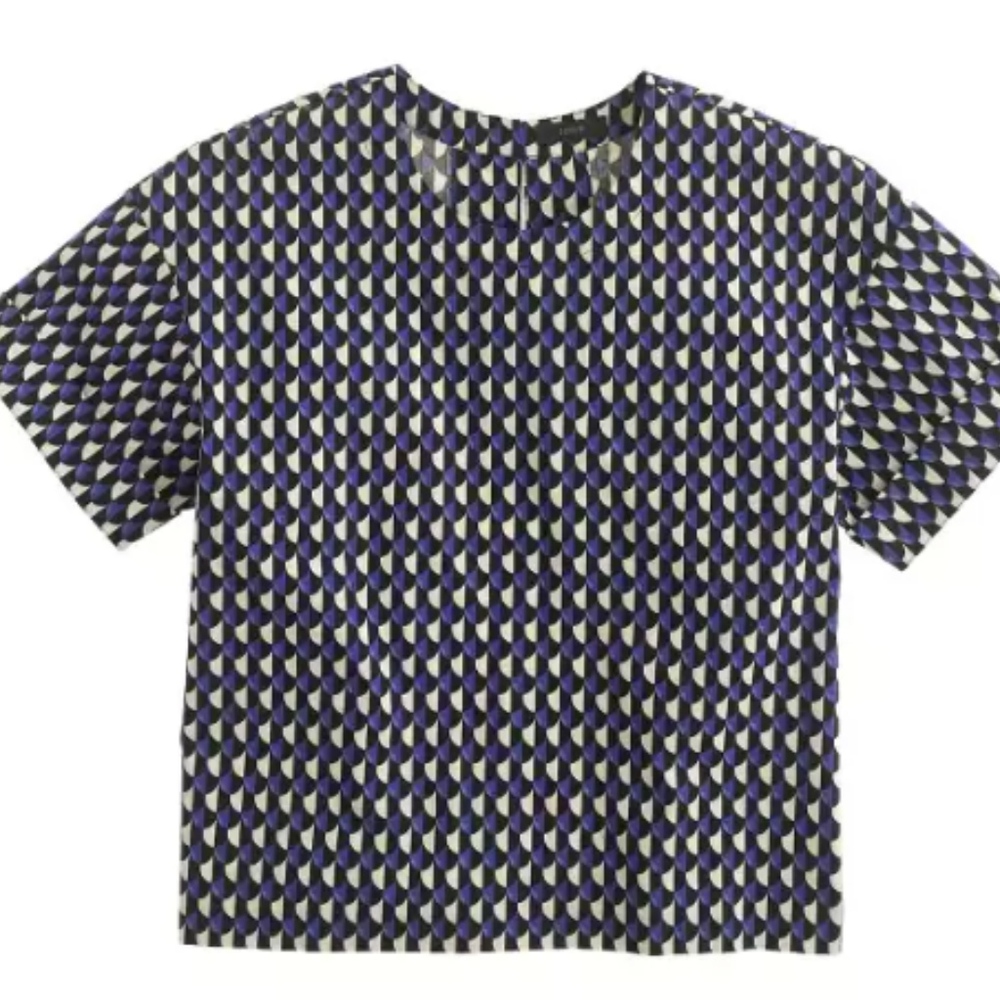 J.Crew Jet-set geo cropped top 12 nwot